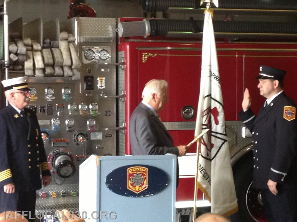 6/27/2013 Charlie Papadopoulos getting sworn in as Lieutenant