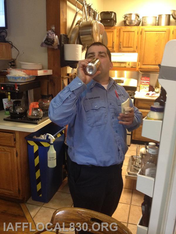 1/20/2015 Nick drinking Scott's Monster, or at least pretending to.