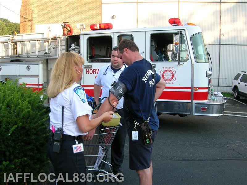 Dave McCabe & Kevin Lunnie 8-1-2008 Structure Fire 327 Main Ave. Oasis Coffee Roasting Co.